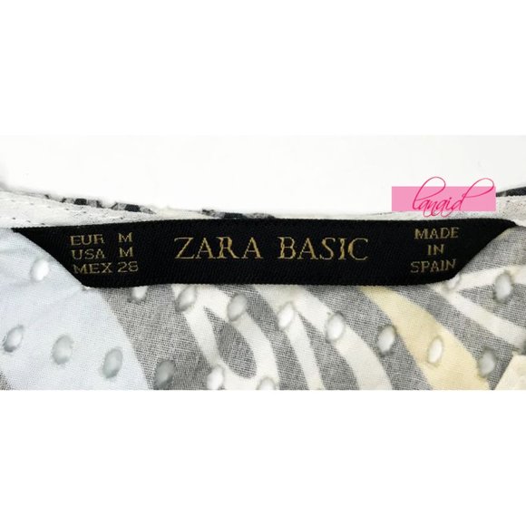 Zara Perforated Tank Floral Laser-Cut Cut-Outs Cutouts Sleeveless Blouse Top M - Picture 8 of 10